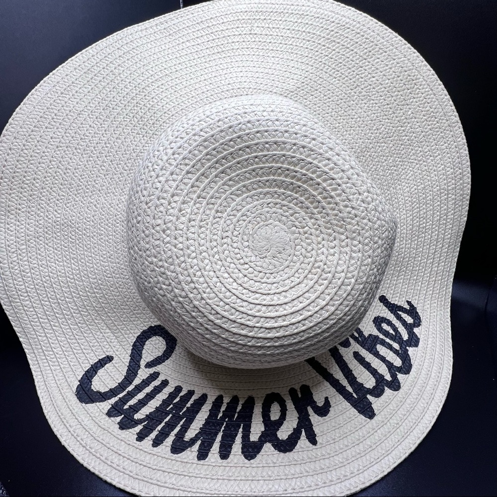 * Summer Vibes Straw Woven Oversized Beach Hat